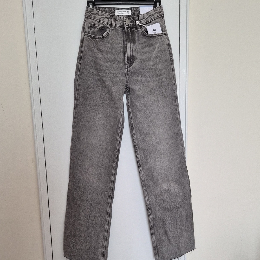 Pull & Bear Straight High Rise Women's Jeans Gray Size 0 US